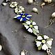 Bracelet 'Flowers' (serpentine, kakholong, azurite, ophite). Chain bracelet. Ural Jeweler (artelVogul). My Livemaster. Фото №4