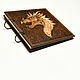 Sketchbook wood cover 22x22sm "Dragon". Sketchbooks. EVAG. My Livemaster. Фото №5