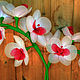 Орхидея из капрона «Белая орхидея». Цветы. Мастерская «Цветущий сад». Ярмарка Мастеров.  Фото №4
