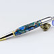 Aurora ballpoint pen with blue crystal in a wooden case. Handle. KullikovCraft. Online shopping on My Livemaster.  Фото №2