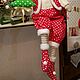 interior doll: Santa Claus with a Christmas tree and sleigh. Interior doll. svetlalife (svetlalife). My Livemaster. Фото №4