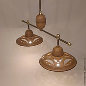 Для дома и интерьера handmade. Livemaster - original item Ceramic lamp with two lamps on the frame. Handmade.