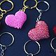 Order Beaded Heart Keychain. GlassJewelry. Livemaster. . Key chain Фото №3