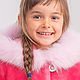 Abrigo de piel de Mouton rosa para niños. Childrens outerwears. Kids fur coat. Ярмарка Мастеров.  Фото №5