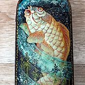 Сумки и аксессуары handmade. Livemaster - original item Carp-hunter .Painted eyeglass case. Handmade.