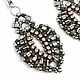 ESSNO 6-803 Серьги | Цепь SWAROVSKI Light Rose Бисер Металлик. Серьги классические. Princess Dragon ESSNO. Интернет-магазин Ярмарка Мастеров.  Фото №2