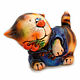 Ceramic figurine 'Cat with cherries'. Figurines. aboka. Online shopping on My Livemaster.  Фото №2