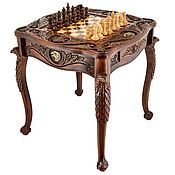 Для дома и интерьера handmade. Livemaster - original item Card table carved chess 