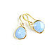 Earrings with a stone ' Sky ' blue earrings buy, small earrings. Earrings. Irina Moro. My Livemaster. Фото №5