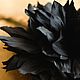 Большой цветок-брошь Георгин Чёрный. Брошь-булавка. Sibflower. Ярмарка Мастеров.  Фото №5