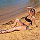 Whether on the beach Queen in a bathing suit and sandals handmade from our production! Brand SAKATO.Moscow
