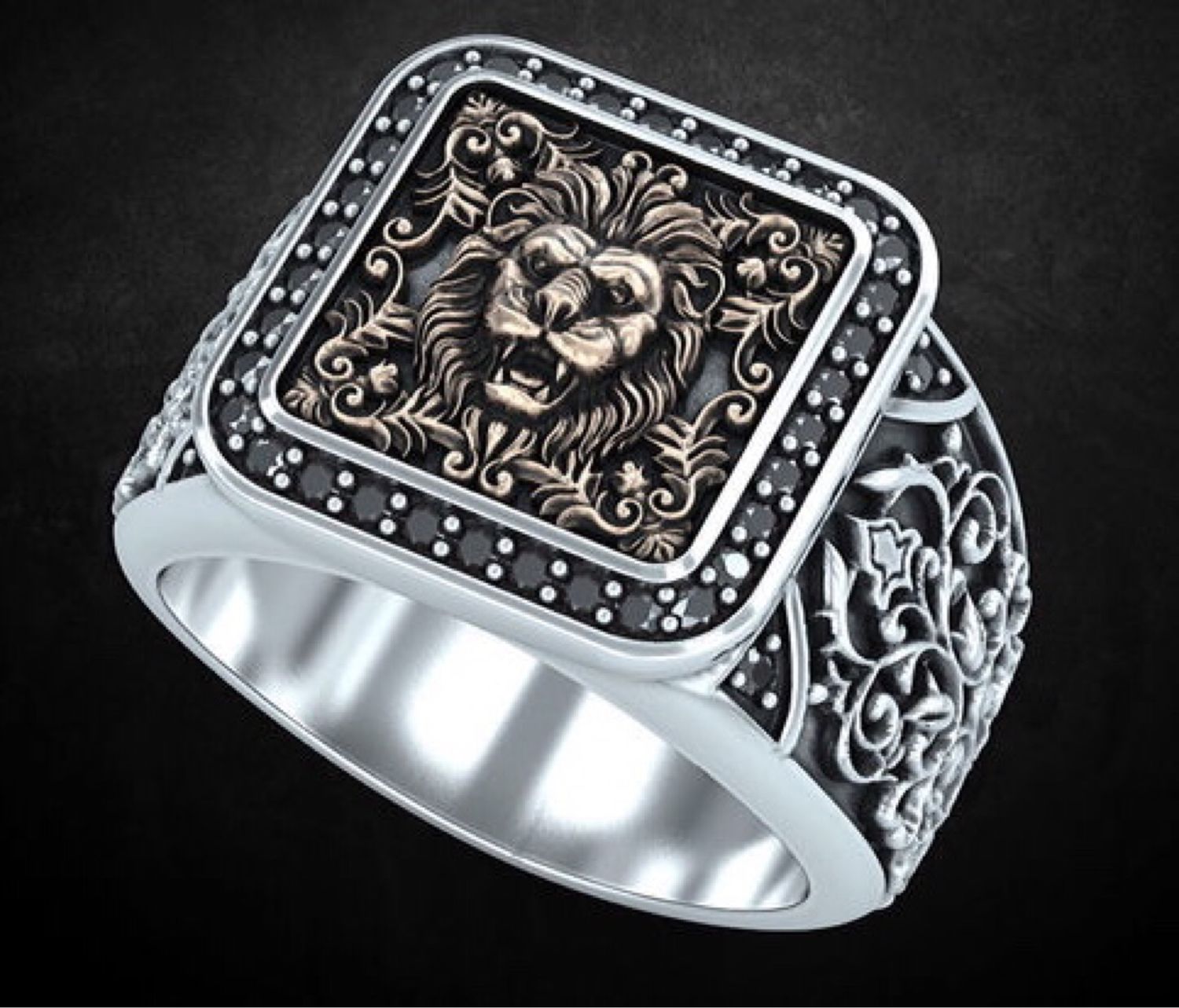 Мужская серебряная печатка перстень серебро России k-063-61080