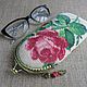 Glasses case 'rose Eden' eyeglass case beaded with clasp. Eyeglass case. SilkArt Tatyana. My Livemaster. Фото №5
