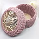 Knitted basket with lid, storage basket made of knitted yarn, Basket, Kazan,  Фото №1