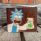 Мем Бумажник Rick and Morty.  Rick shmeckles. Кошельки. Crazy Leather Goods. Ярмарка Мастеров.  Фото №4