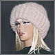 Шапка  А-ля Такори" кидмохер на шелке т синяя. Шапки. Ирина(shvilinka.knit). Ярмарка Мастеров.  Фото №6