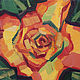 Картина квадратная маленькая цветы с розой маслом цветок Чайная роза. Картины. Анна Крюкова (impression-живопись). Ярмарка Мастеров.  Фото №4