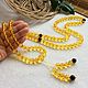Buddhist rosary from Baltic amber, color is lemon, Rosary, Kaliningrad,  Фото №1