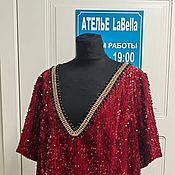 Одежда handmade. Livemaster - original item dresses: Evening dress made of velvet with sequins. Handmade.