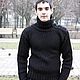 Мужской свитер "Ажурный Черный", Mens sweaters, Rostov-on-Don,  Фото №1