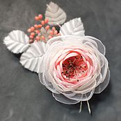 Украшения handmade. Livemaster - original item Breeze of Paradise island. Brooch - handmade flower made of fabric. Handmade.