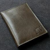 Сумки и аксессуары handmade. Livemaster - original item Cover for passport, car documents olive. Handmade.