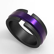 Украшения handmade. Livemaster - original item Carbon ring with titanium. Handmade.