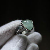 Украшения handmade. Livemaster - original item Aquamarine Moon Ring. Handmade.