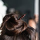 Деревянная заколка-шпилька для волос из красного дерева (махагон) H18, Заколки, Новокузнецк,  Фото №1