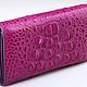 Кошелек-клатч женский из кожи крокодила IMA0007N1. Кошельки. CrocShop товары из экзотической кожи. Ярмарка Мастеров.  Фото №6