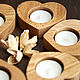 Heart candlesticks made of oak and beech 6 pieces. Candlesticks. Компания Wood Makers. My Livemaster. Фото №6