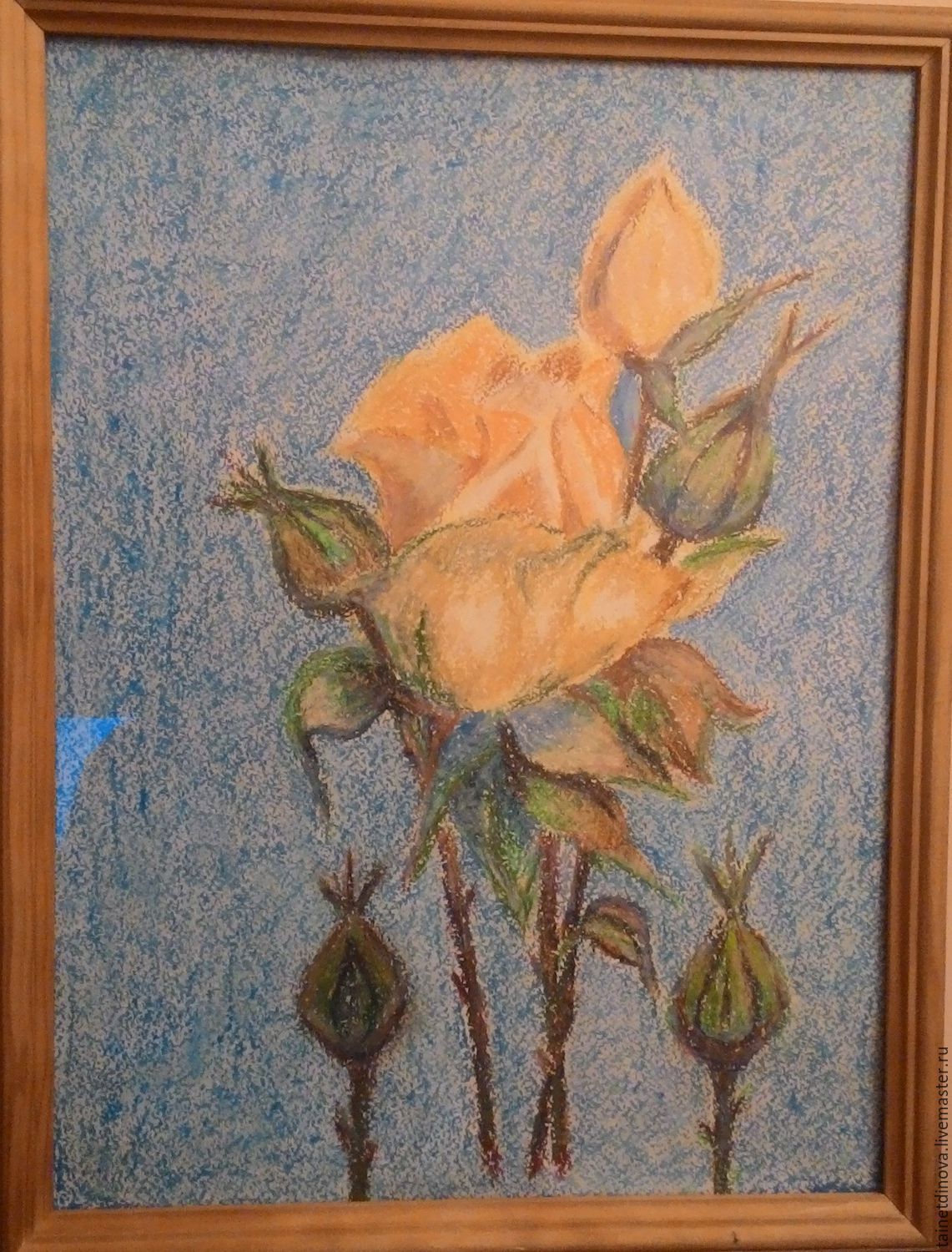 Rose Flower Painting Oil Pastel Kupit Na Yarmarke Masterov Bh7com Kartiny Yaroslavl