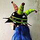 The jester's hat 'Harlequin Neon', Carnival Hats, St. Petersburg,  Фото №1