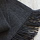 Мужской шарф с кашемиром домотканый graphite twist, Шарфы, Липецк,  Фото №1