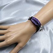 Украшения handmade. Livemaster - original item Regalysis bracelet: rubber with purple agate with quartz druse. Handmade.