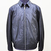 Мужская одежда handmade. Livemaster - original item Men`s jacket, made of genuine ostrich leather and genuine leather.. Handmade.