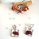 Order Earrings with Real Geranium Flowers Wine Red Rhodium Transparent. WonderLand. Livemaster. . Earrings Фото №3