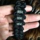 Bracelet with silver paracord beads. Braided bracelet. h-a-n--t-e-r. My Livemaster. Фото №4