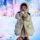Ватная игрушка Девочка со снежком. Экоматериалы, ручная работа. Мини фигурки и статуэтки. Юлия Миськова. Ярмарка Мастеров.  Фото №4