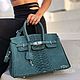 Сумка из питона в стиле кинозвезды Emerald Antique. Классическая сумка. Nata_l_y (lovefromocean). Интернет-магазин Ярмарка Мастеров.  Фото №2