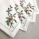 Order Napkin with embroidery ' Holly». Shpulkin dom. Livemaster. . Christmas gifts Фото №3