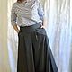Брюки-юбка широкие из тенсела под джинс. Брюки. SVЭRO dress. Ярмарка Мастеров.  Фото №7