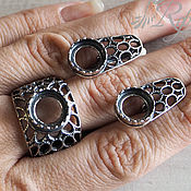 Материалы для творчества handmade. Livemaster - original item The base for earrings and rings insert 10 mm, silvering. Handmade.