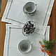 Champagne Tea linen set (track 2 napkins) Ivanovskaya line. Tablecloths. flax&lace. My Livemaster. Фото №5