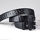 Order Black Leather Belt. Two Starlings. Livemaster. . Straps Фото №3