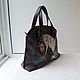 Women's leather bag with a portrait of the customer. Classic Bag. Innela- авторские кожаные сумки на заказ.. My Livemaster. Фото №4