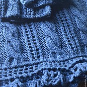 Tunic dress knitted Winter fun handmade. Burgundy