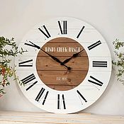 Часы деревянные с лого 40cм