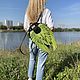 Женский кожаный рюкзак с крыльями ангела (Цвет Серый Градиент). Рюкзаки. Lyurom Studio. Ярмарка Мастеров.  Фото №10
