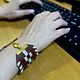 Двусторонний кожаный браслет. Браслет плетеный. Татьяна (kojaniy_brilliant). Ярмарка Мастеров.  Фото №14